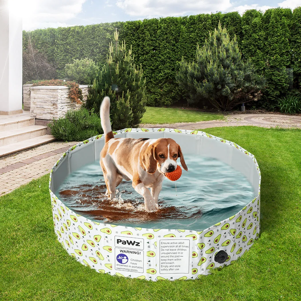 100cm Pet Dog Swimming Pool Cat Portable BathTub Kid Shower Washing Folding