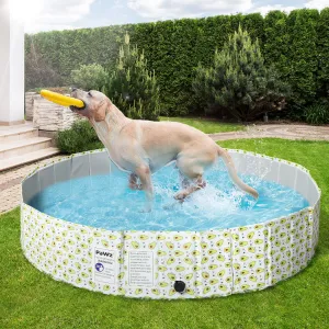 120cm Pet Dog Swimming Pool Cat Portable BathTub Kid Shower Washing Folding