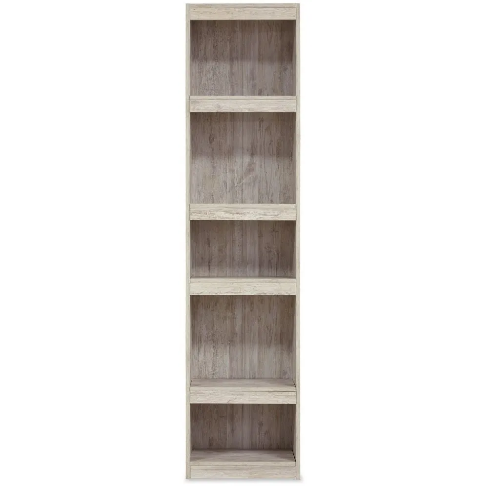 72 Inch Modern Wood Pier with 4 Open Adjustable Shelves, Whitewashed Finish By Casagear Home