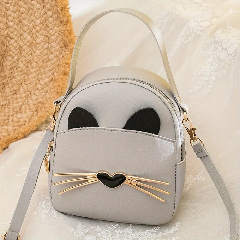 Adorable Cartoon Cat Shoulder Bag for Princesses and Girls