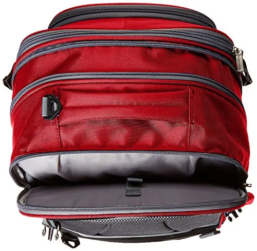 AmazonBasics Carry-On Travel Backpack, Red