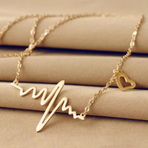 Be Still My Beating Heart Dainty Silver or Gold Necklace