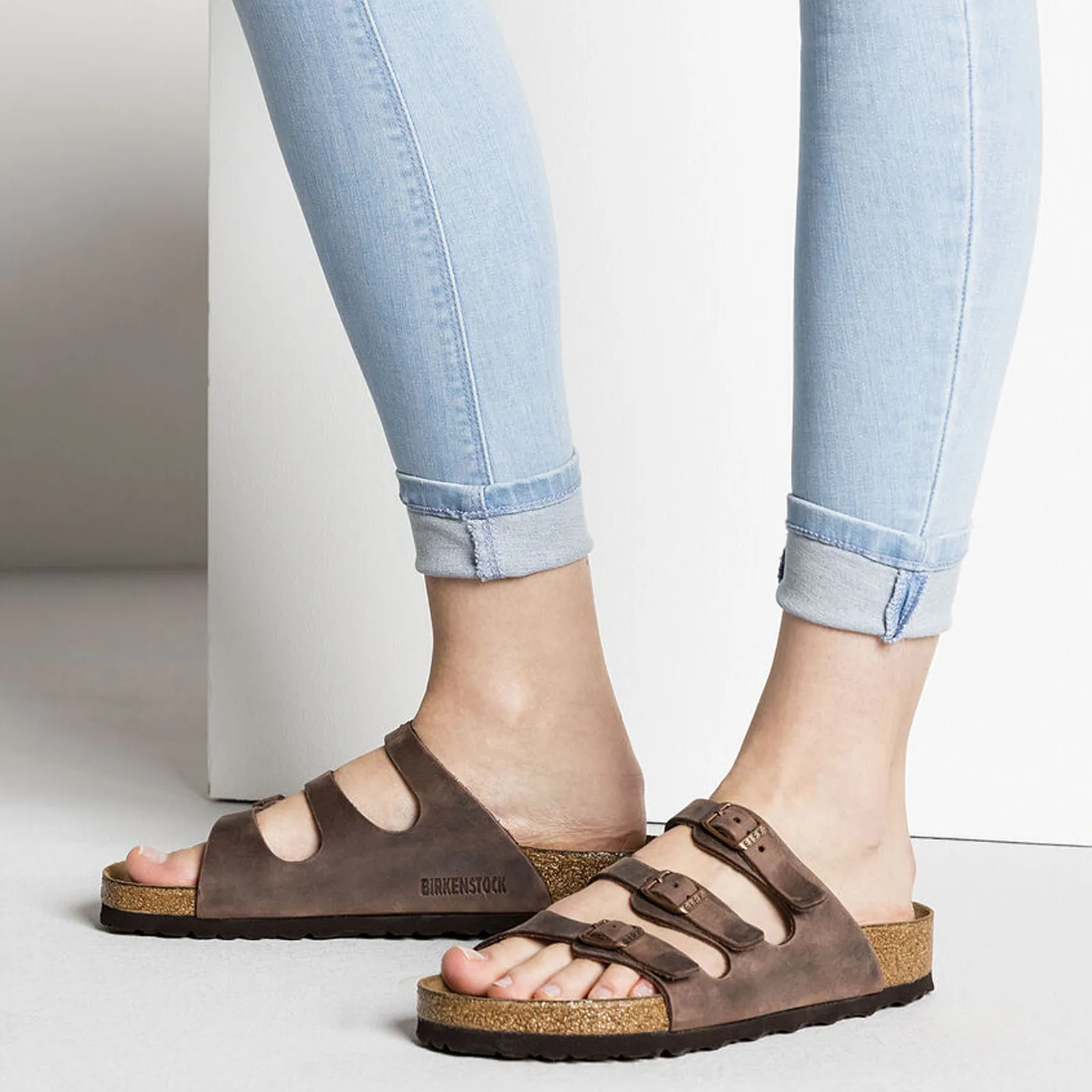 Birkenstock Florida Soft Footbed Slide Sandal (Women) - Habana Oiled Leather