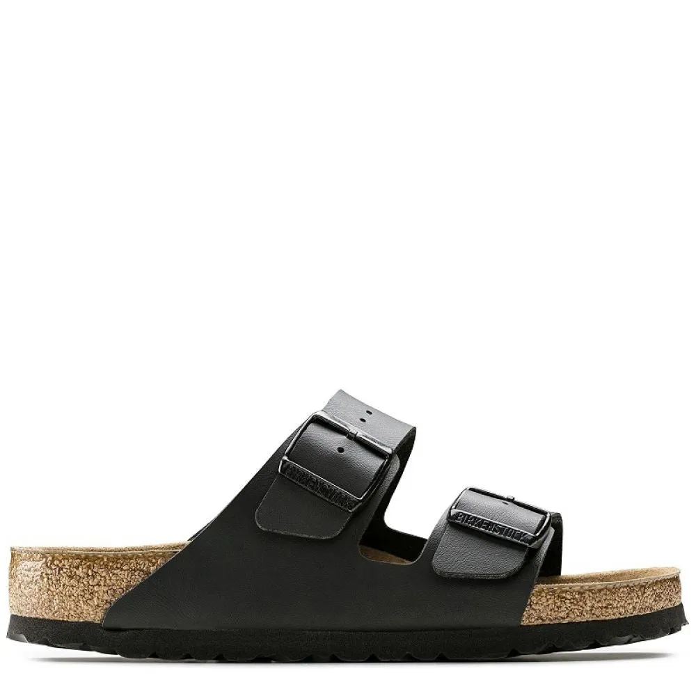 Birkenstock Women's Arizona Softbed Birko-Flor in Black (Narrow Width)