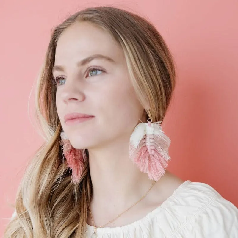 Boho Macrame Statement Earrings