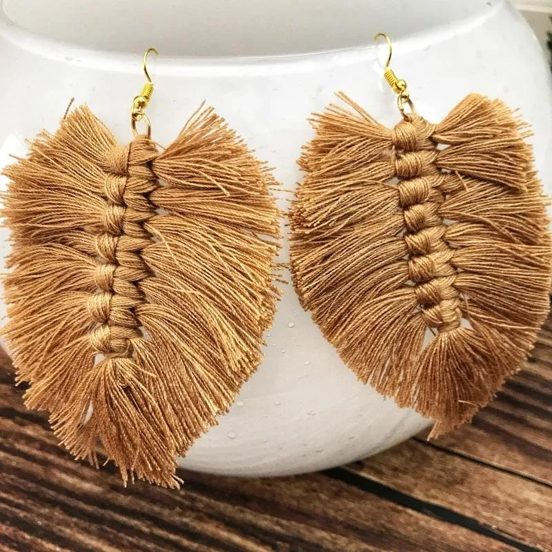 Boho Macrame Statement Earrings