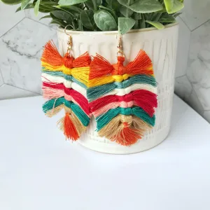 Boho Macrame Statement Earrings