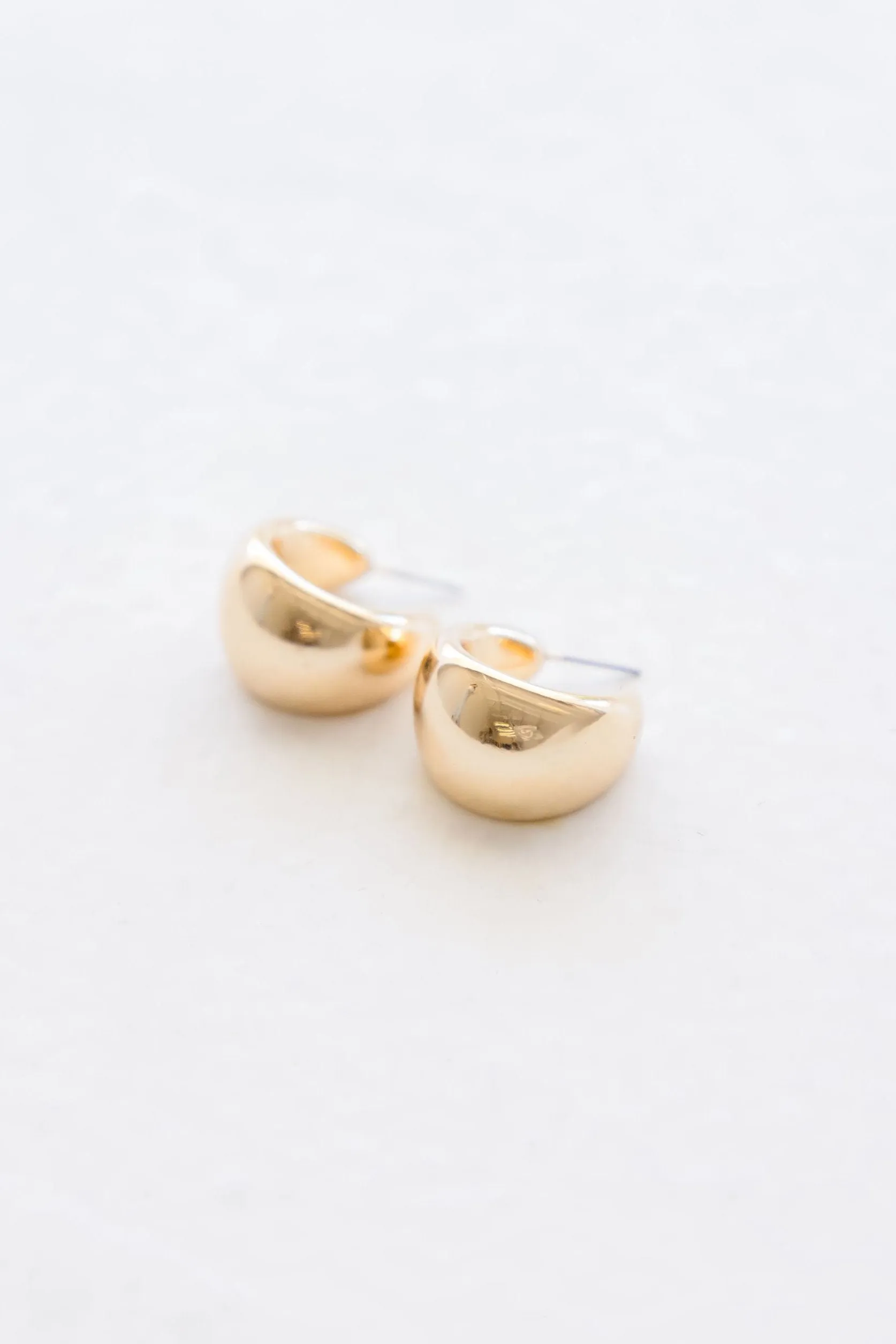 Bristol Chunky Mini Hoop Earrings Gold