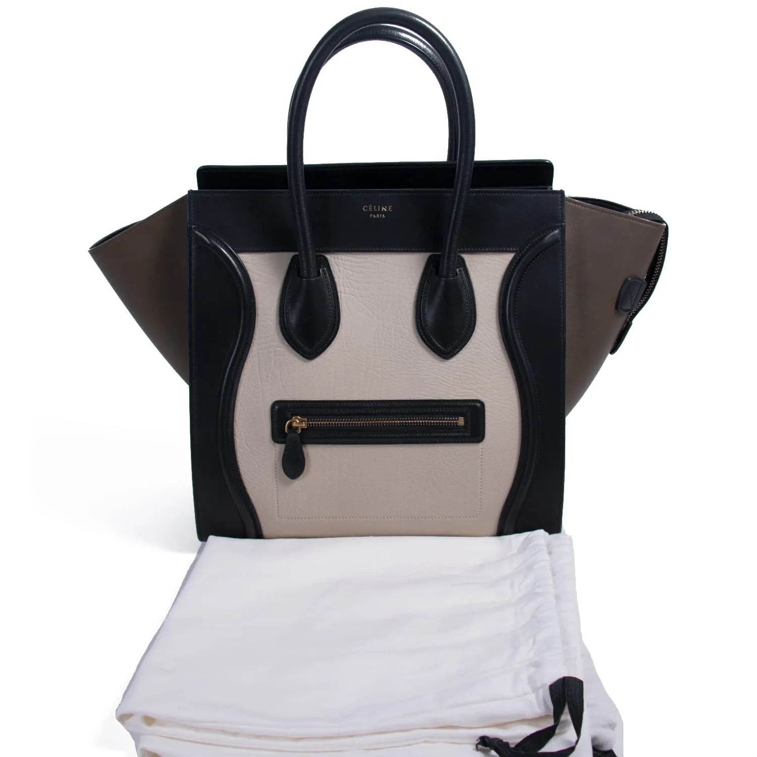 Celine Tricolor Mini Luggage Tote Bag