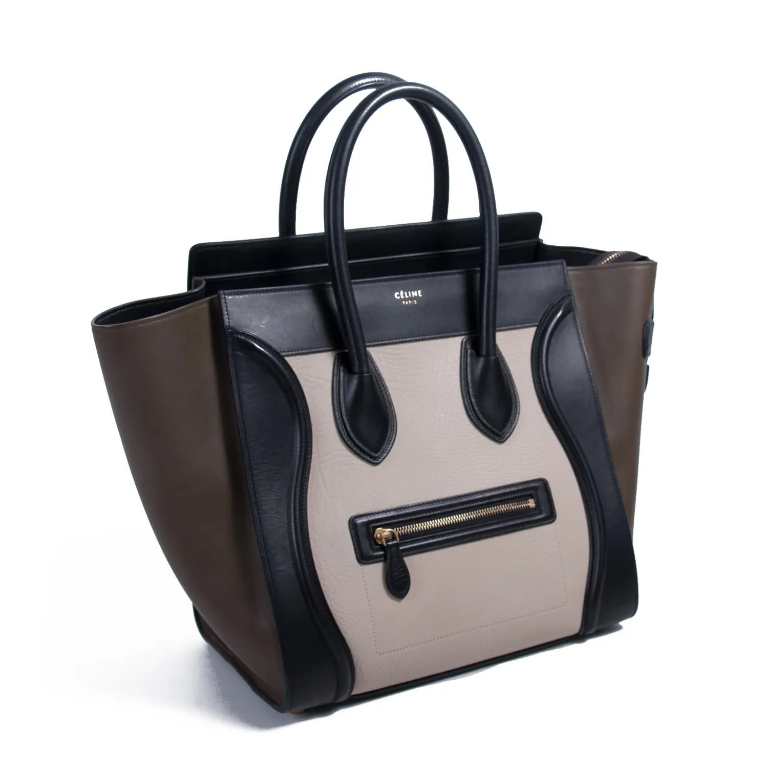 Celine Tricolor Mini Luggage Tote Bag