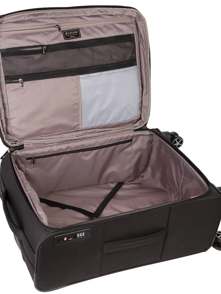 Cellini Smartcase Large 4 Wheel Trolley Case | Jet Black