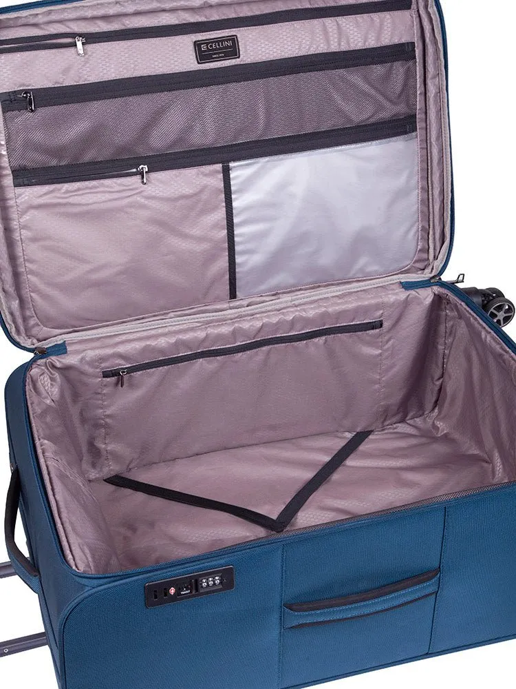 Cellini Smartcase Medium 4 Wheel Trolley Case | Blue