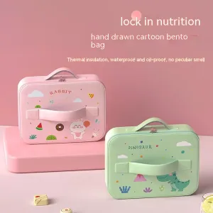 Children's Lunch Box Handbag Multi-layer Thermal Insulation Primary School Student Waterproof Handbag