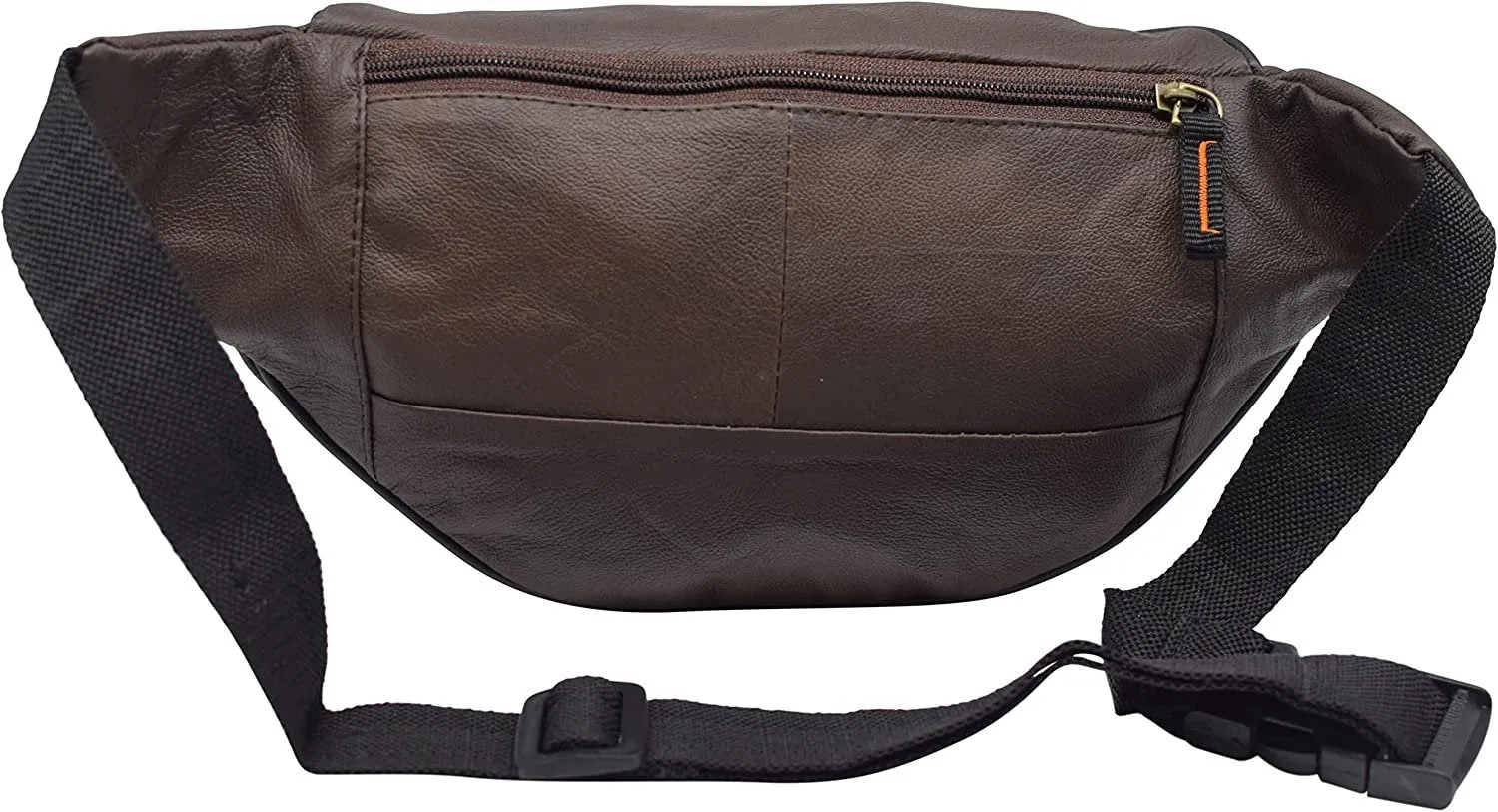 Cowhide Leather Fanny Pack Waist Bag Multifunction Hip Bum Bag Travel Pouch