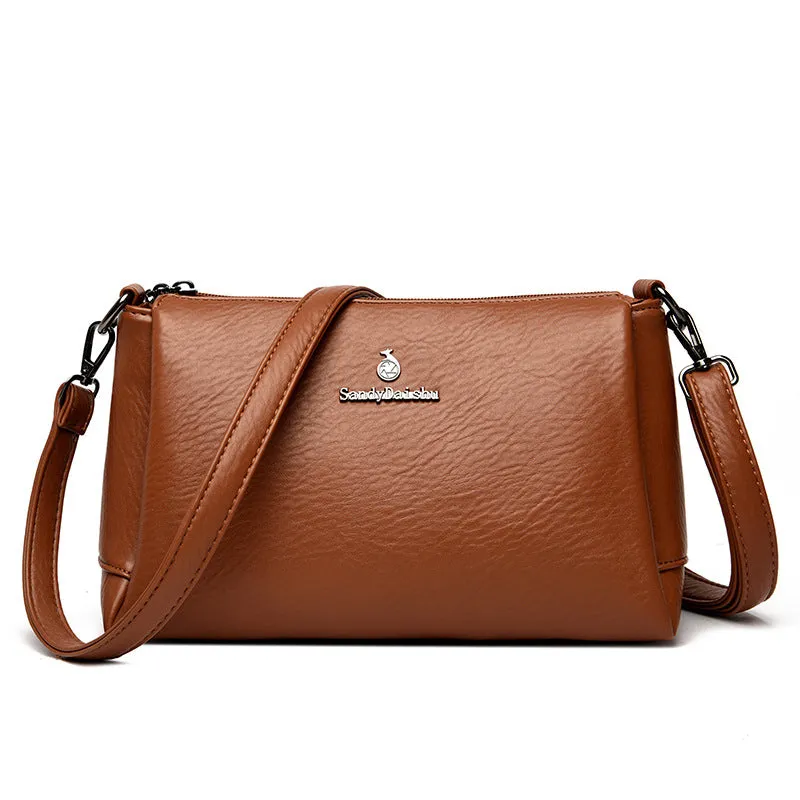 Cross-border popular genuine leather women's shoulder bag spring new middle-aged mother large capacity crossbody women's small bag