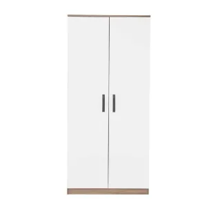 CuddleCo Enzo Wardrobe - Truffle Oak/White