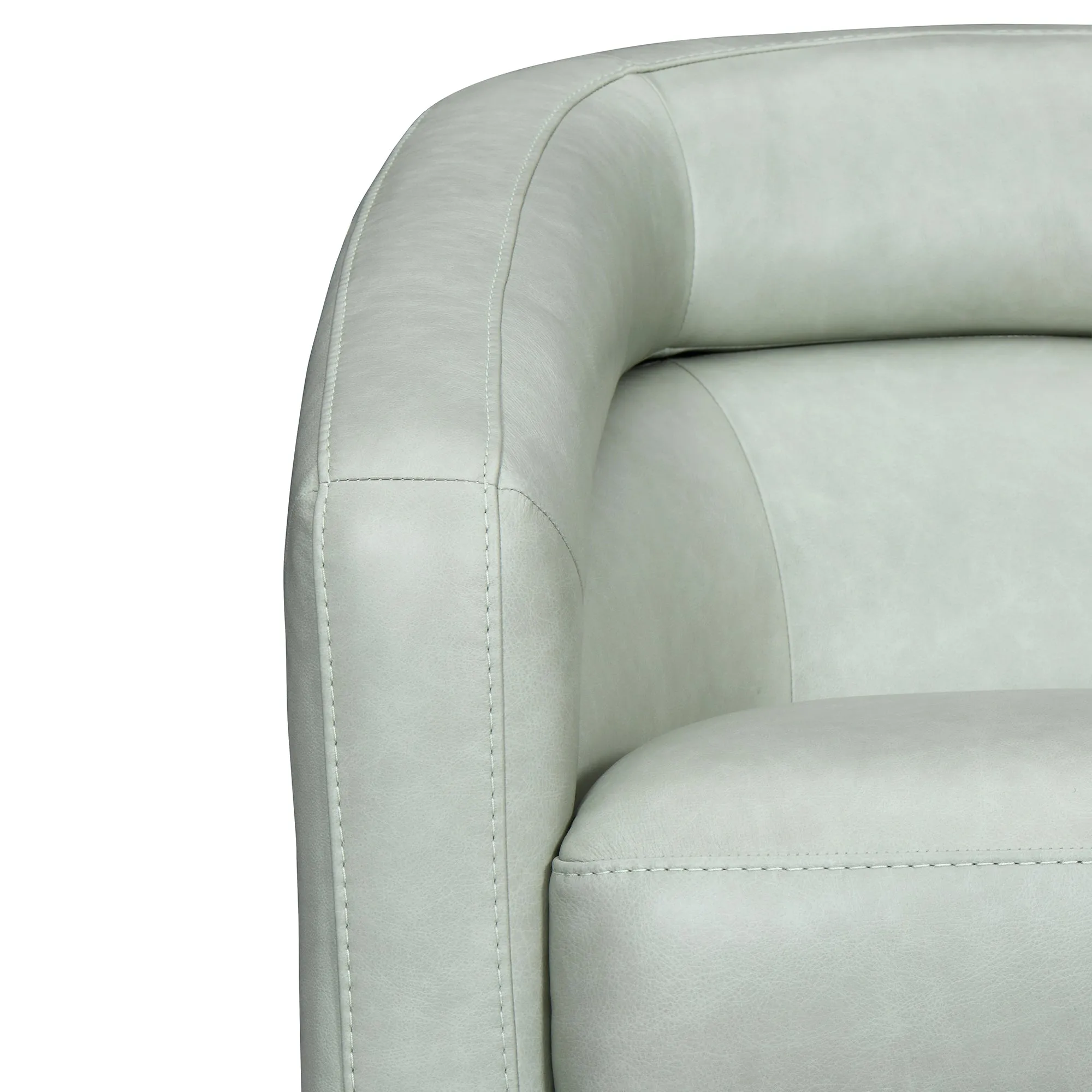 Desi Leather Swivel Accent Chair