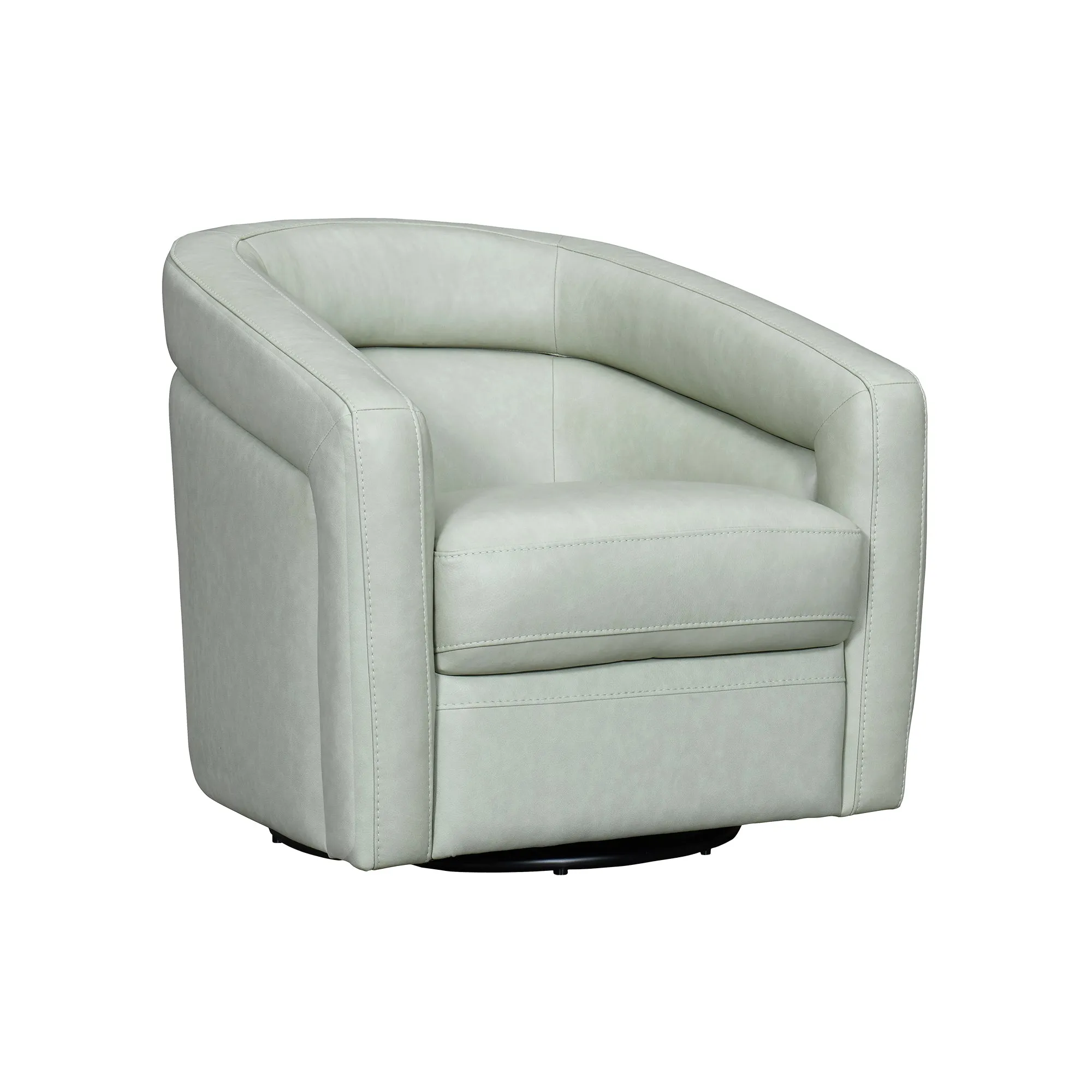 Desi Leather Swivel Accent Chair