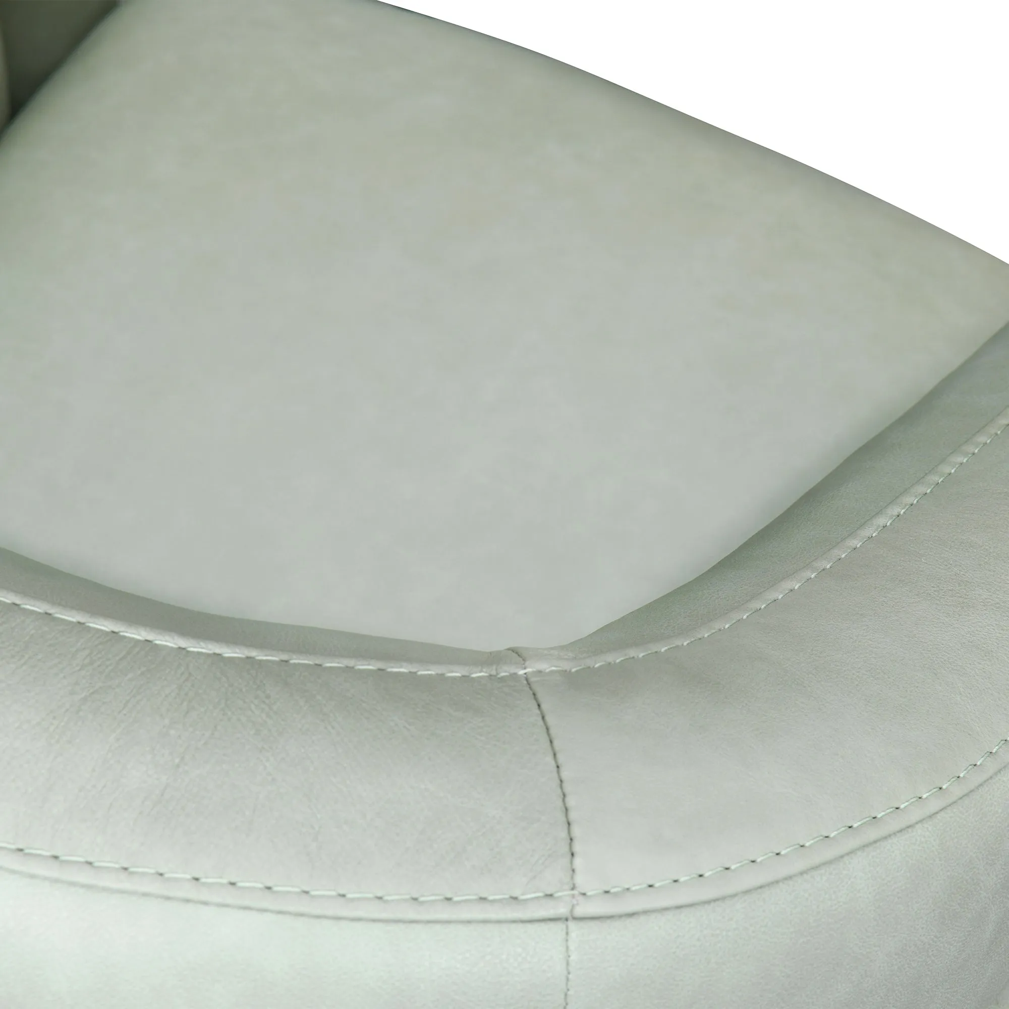 Desi Leather Swivel Accent Chair