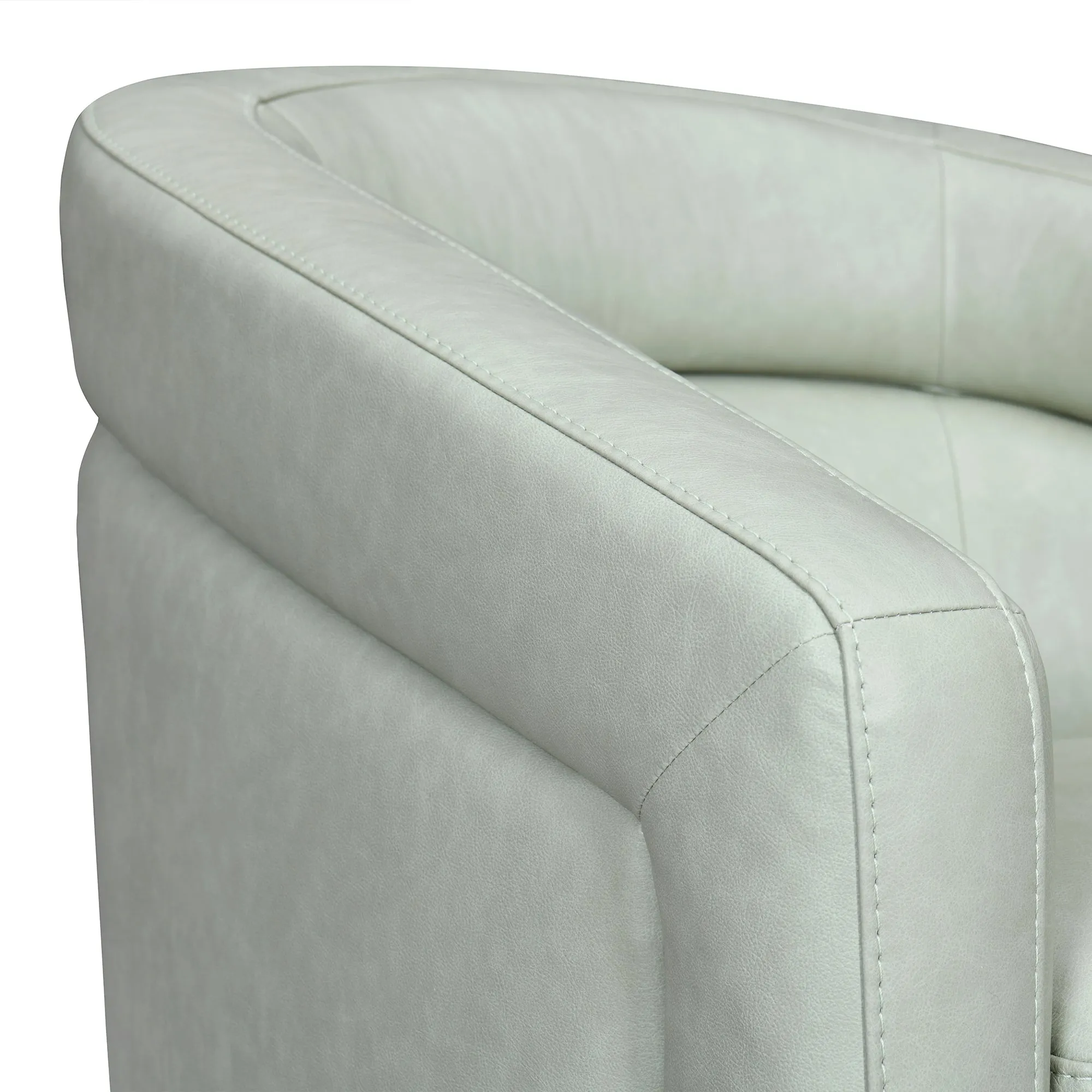 Desi Leather Swivel Accent Chair