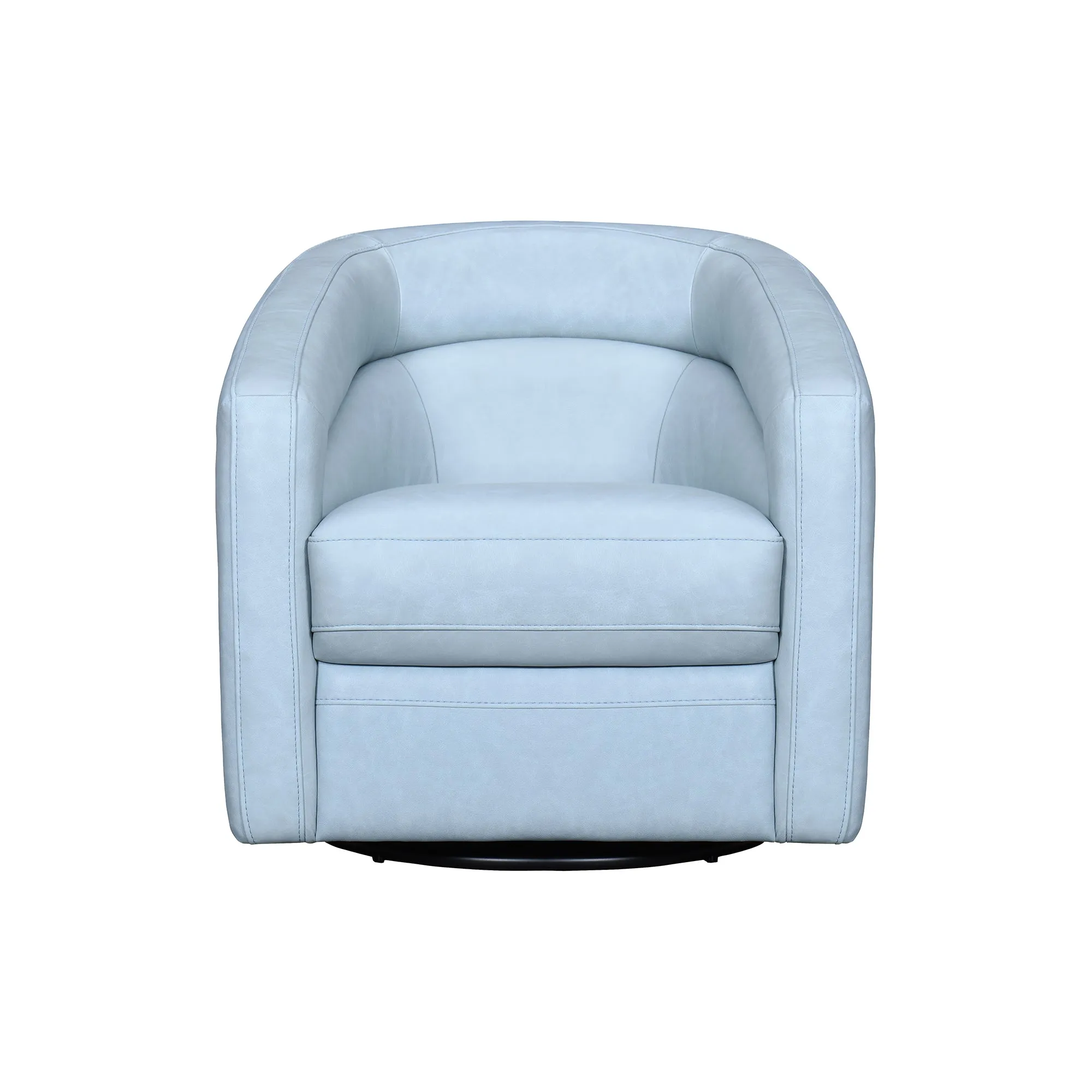 Desi Leather Swivel Accent Chair