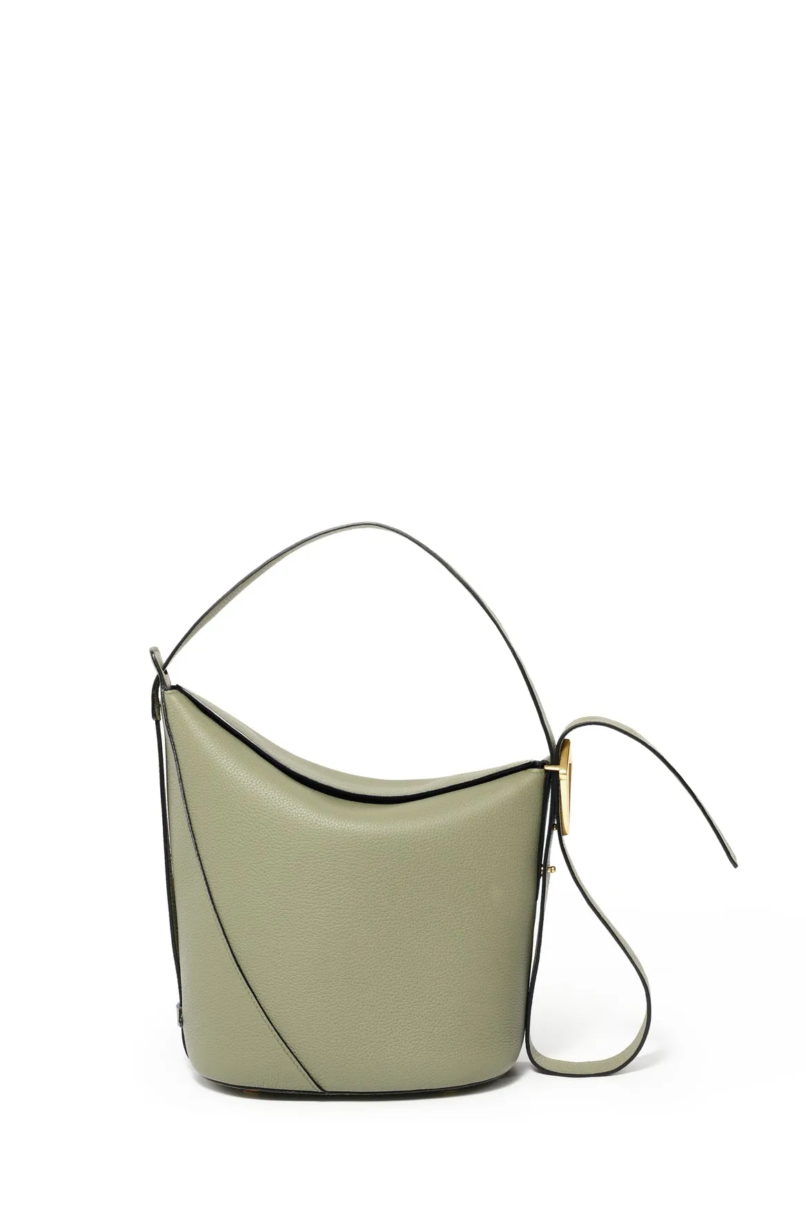 Ease Leather Shoulder Bucket Bag