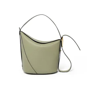 Ease Leather Shoulder Bucket Bag