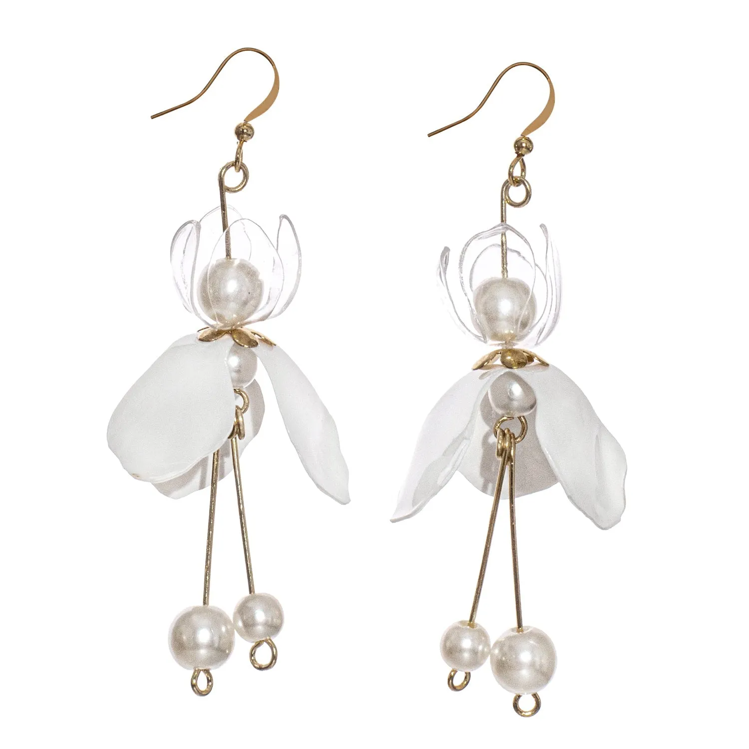 Eco-Friendly Snow Fairy Drop Earrings White