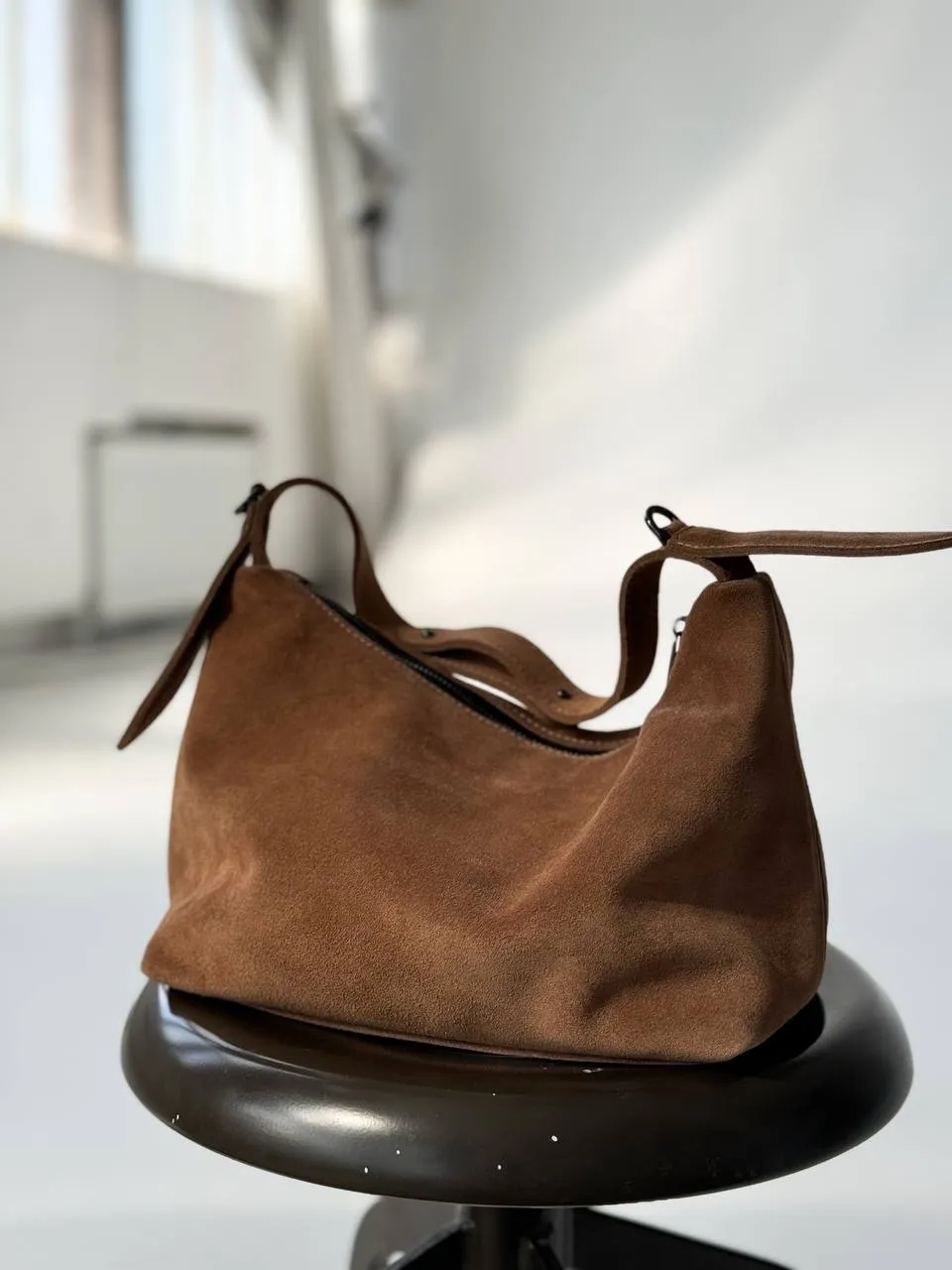 Elegant Suede Handbag - Handmade in Ukraine