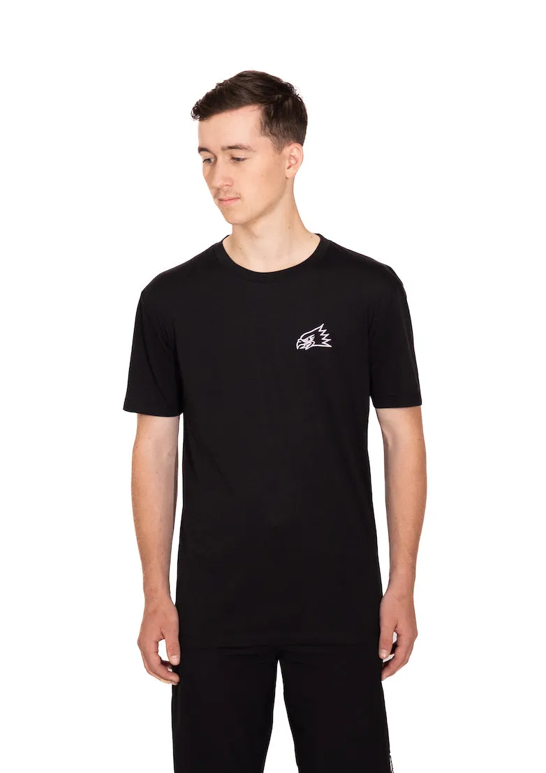 “Embroidered Eagle” S/S Tech Tee Black