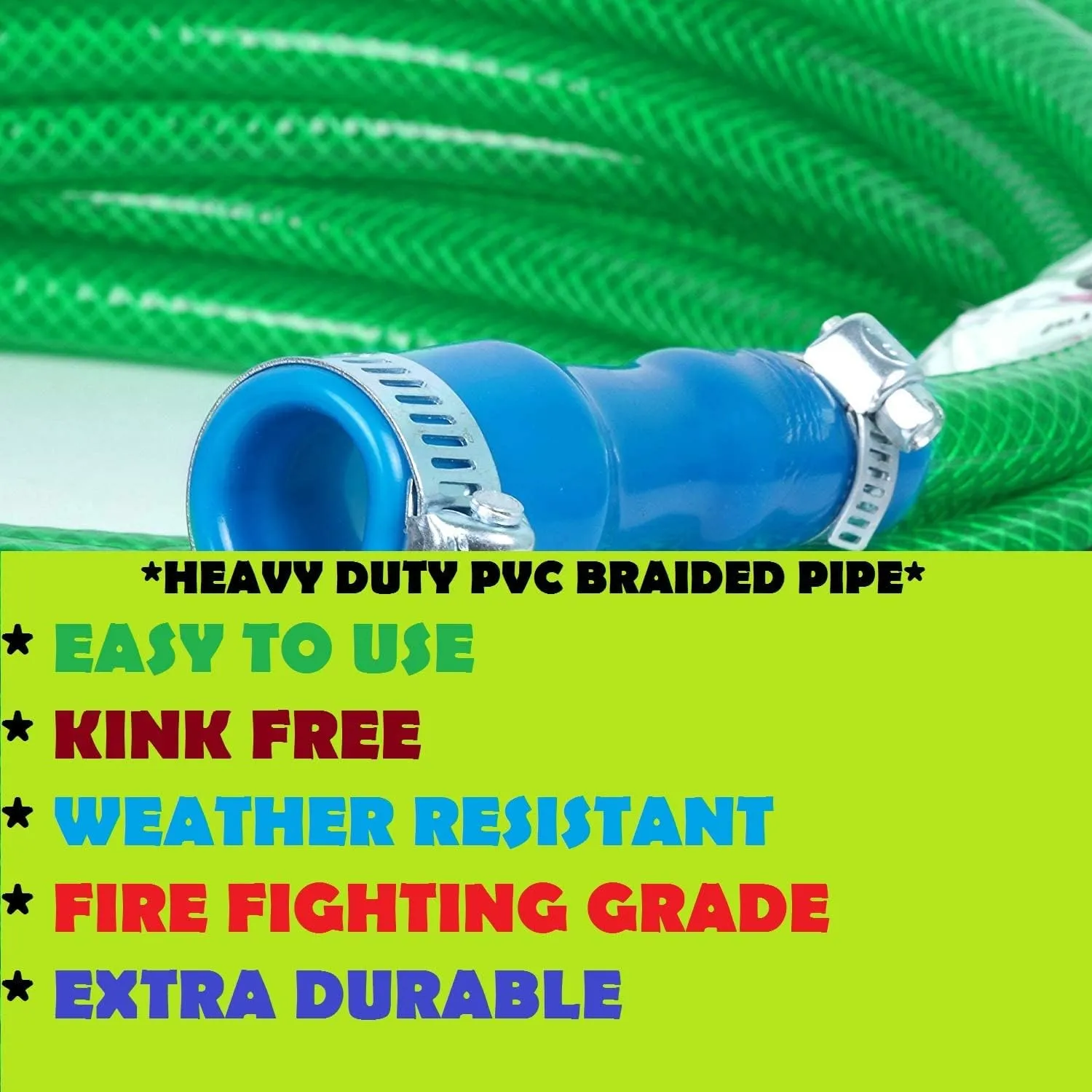 EPISKEY® Heavy Duty Expandable Garden Hose - Flexible Water Pipe with Double Latex Core 7 Pattern Spray Gun, Braided Outer Layer - Small No Kink Hose (Size : 1/2 inch Length: 10 Meters)(Multicoloured)