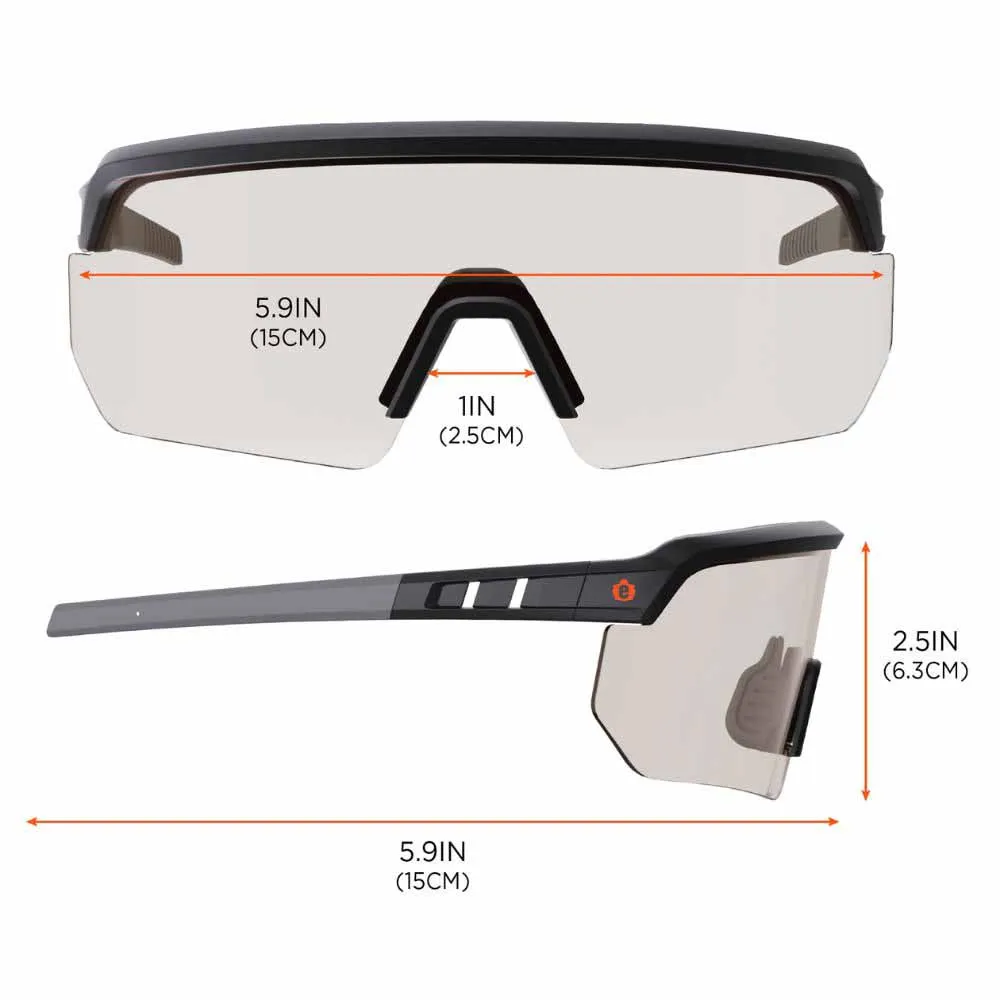 Ergodyne 55004 AEGIR-AFAS Matte Black Frame In/Outdoor Lens AFAS Safety Glasses