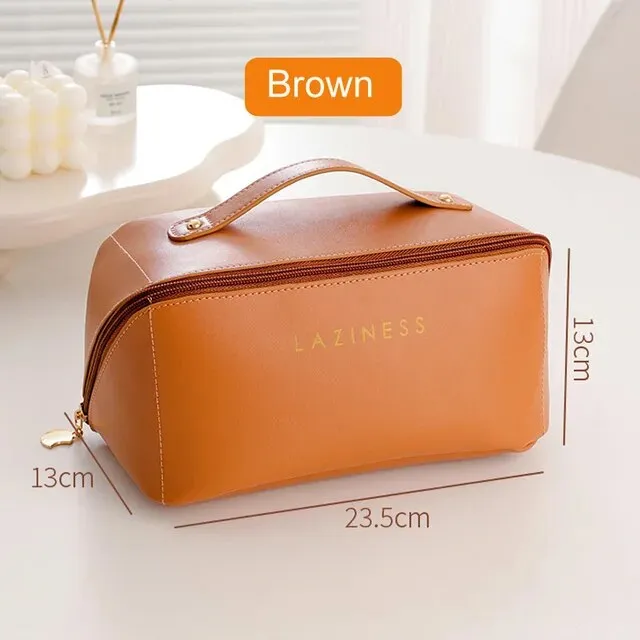 Fashion cosmetic bag ins style PU cosmetic storage bag waterproof travel portable toiletry bag