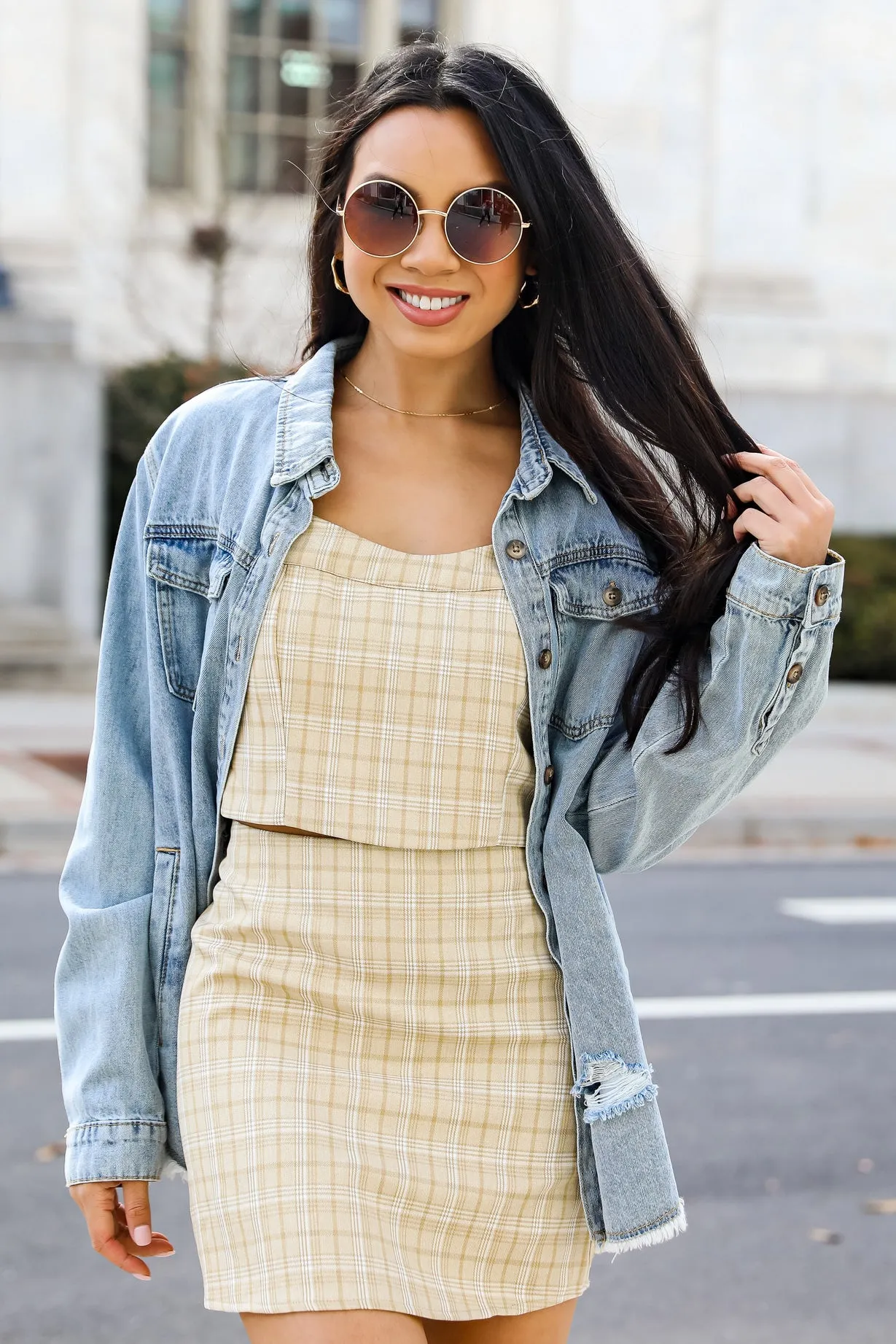 FINAL SALE - Preppy Perfection Plaid Crop Top