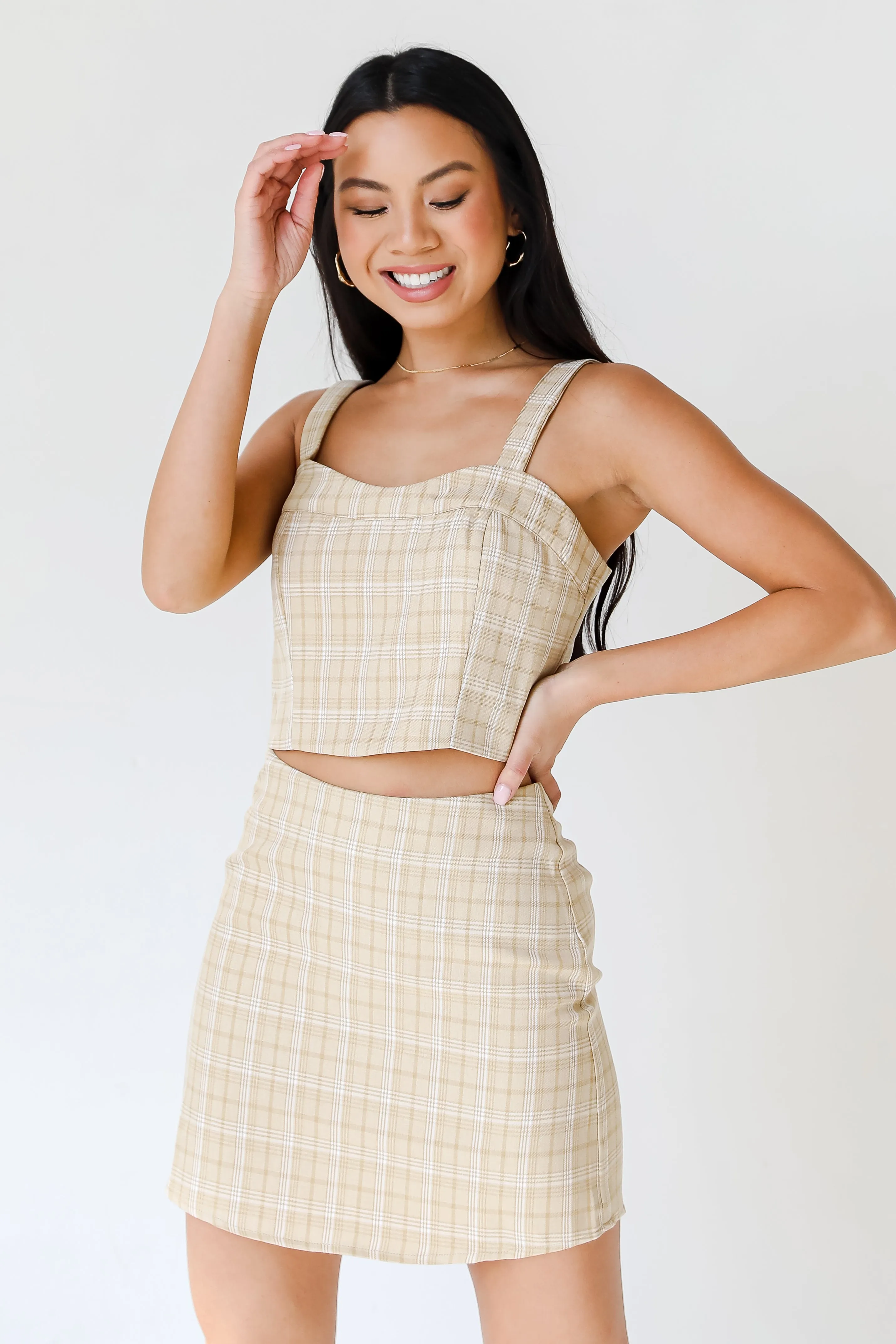 FINAL SALE - Preppy Perfection Plaid Crop Top