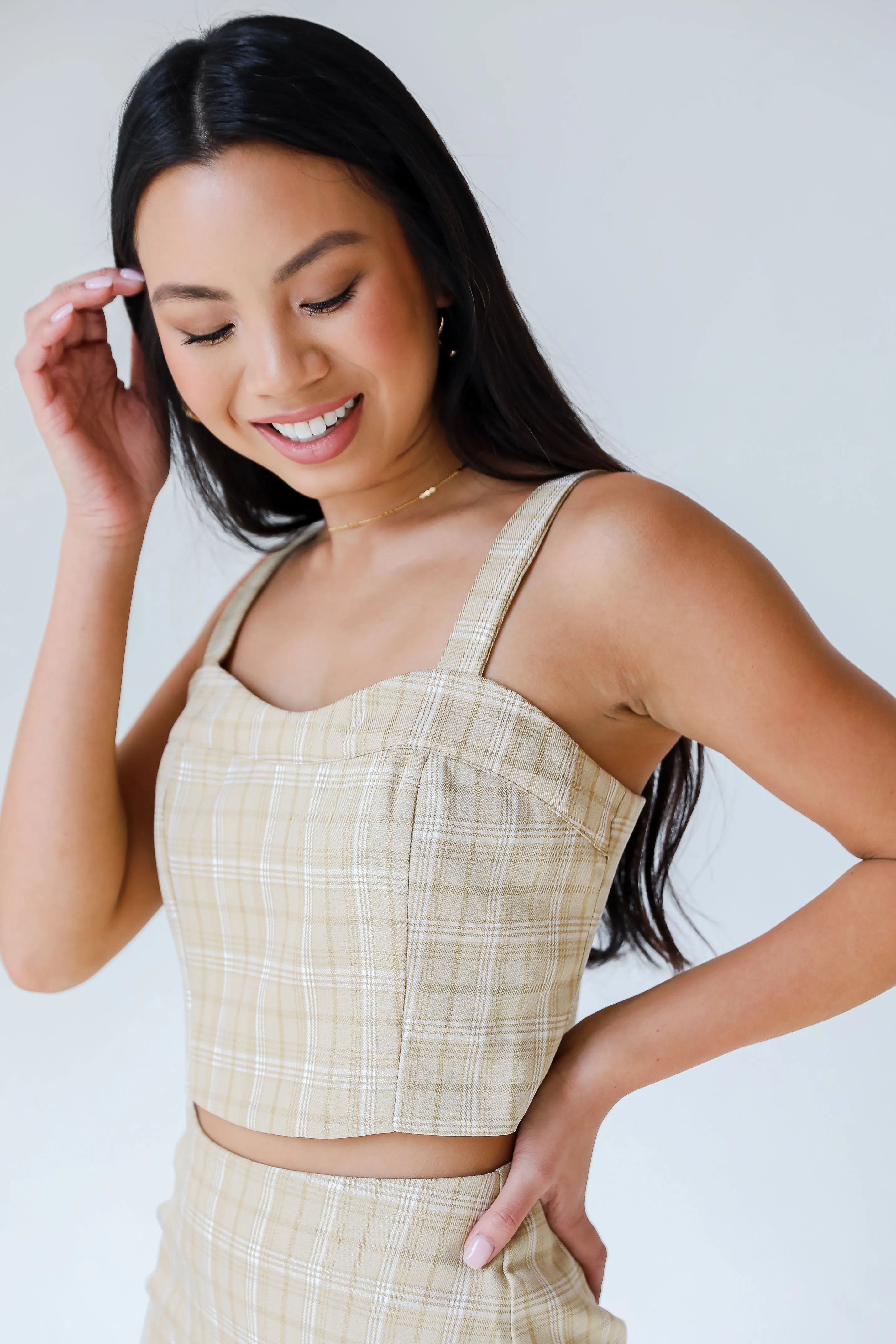 FINAL SALE - Preppy Perfection Plaid Crop Top