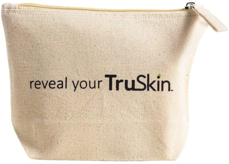 Free TruSkin 100% Organic Cotton Zippered Pouch/Cosmetic Bag