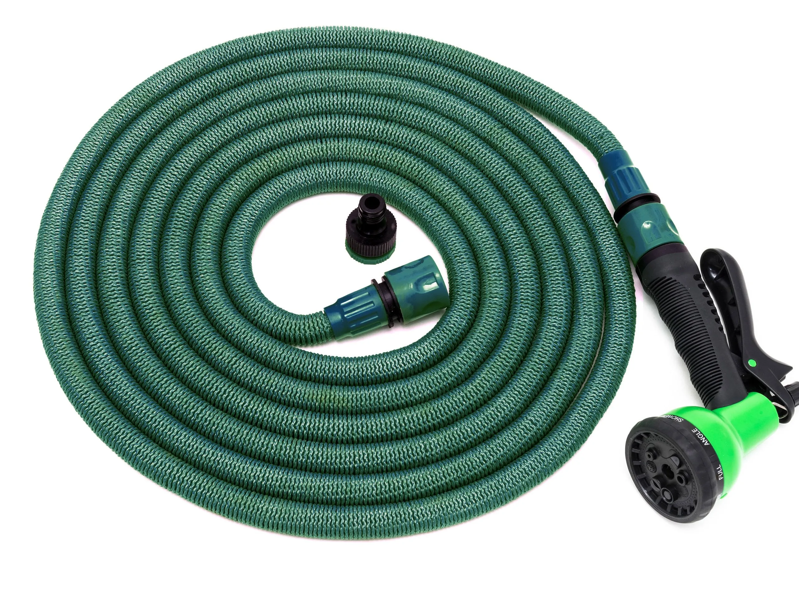 Garden Hose Expandable For All Taps With 8 Functions Nozzle, Dark Green, 30