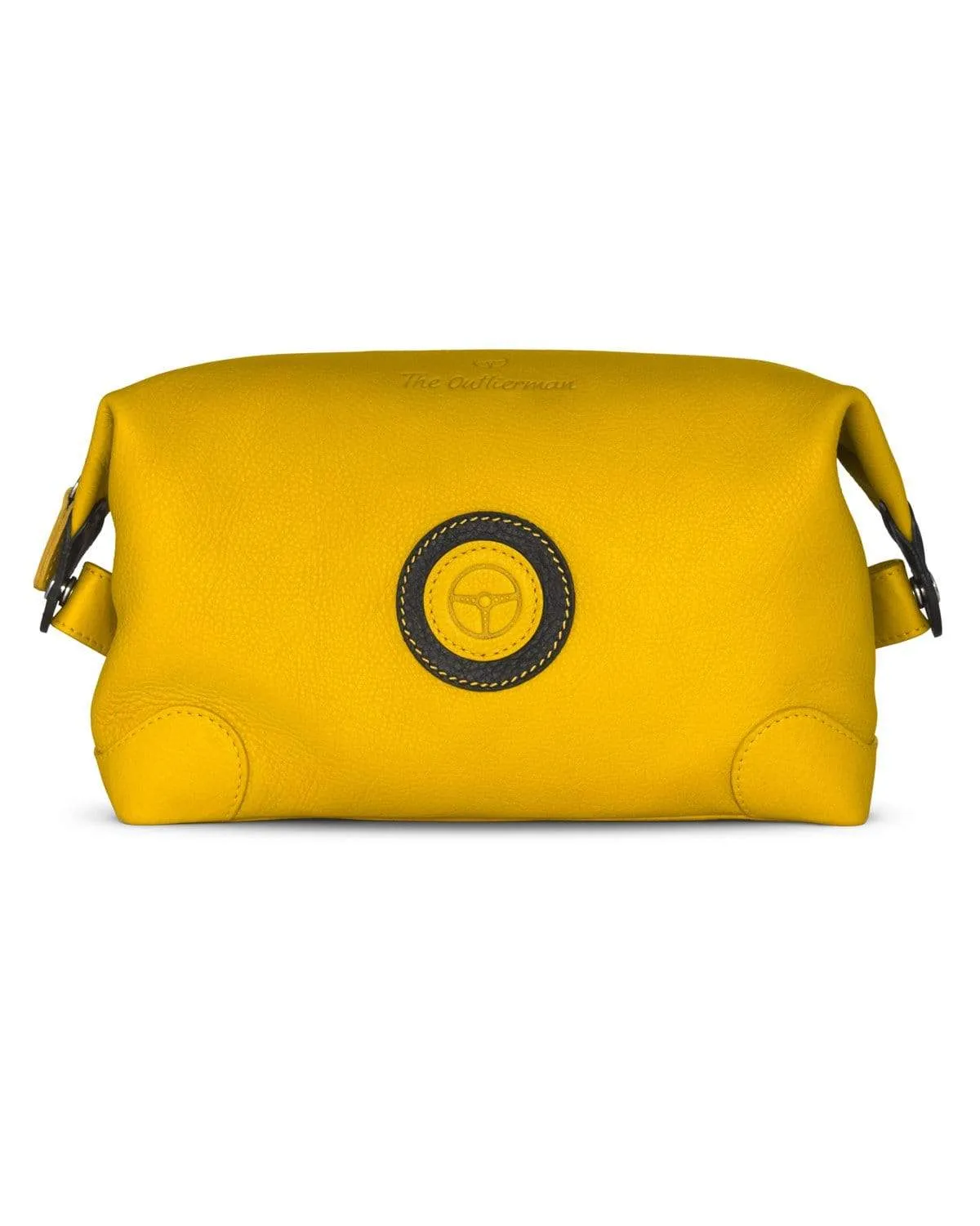 GLOBETROTTER - Full-grain Leather Travel Case - Yellow/Black