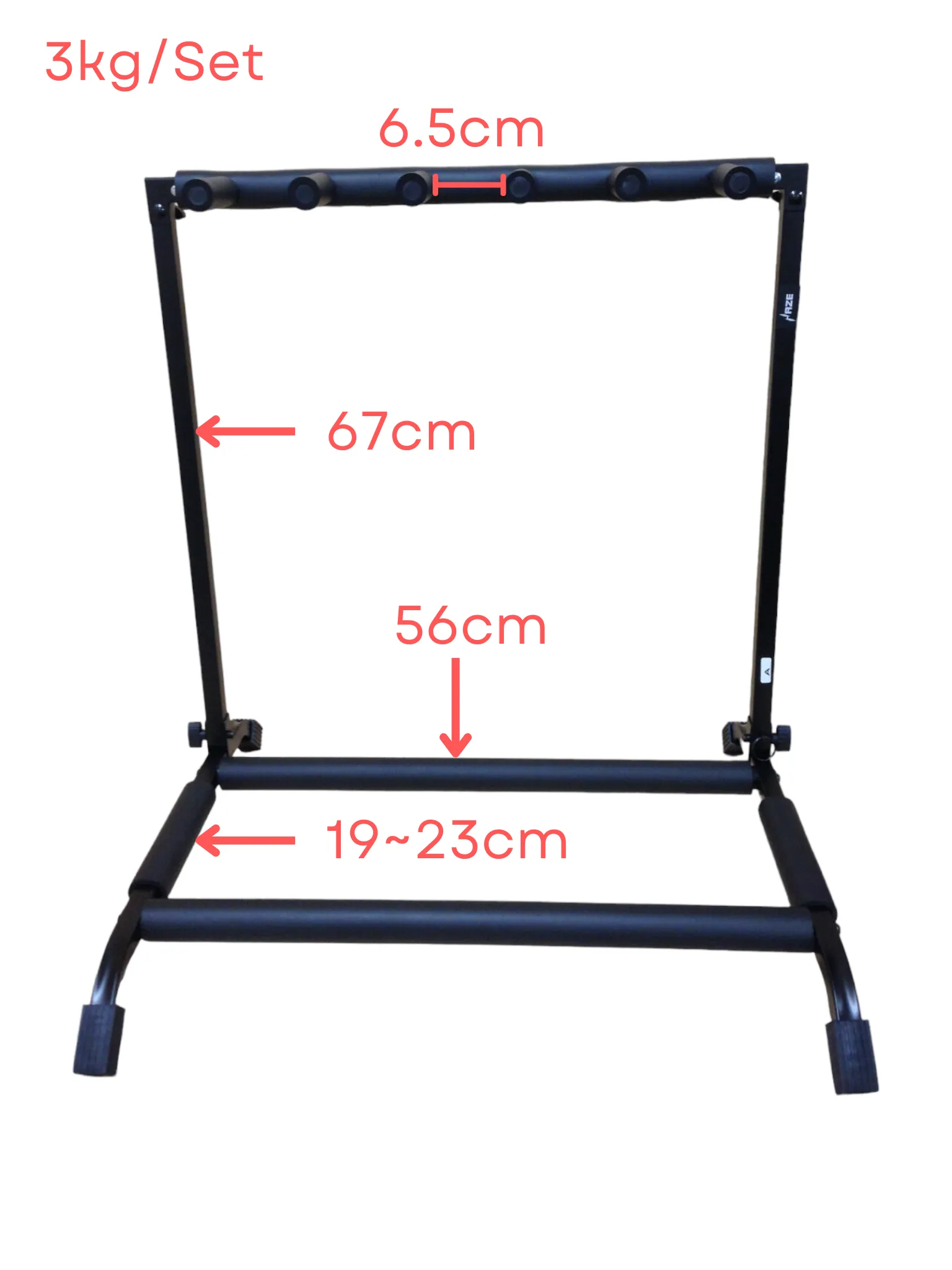 Haze GS014 Metal 5-Guitar Stand/Storage & Display Rack, Foldable