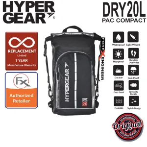 HyperGear Dry Pac Compact 20L - Waterproof and Lightweight Backpack - Silver