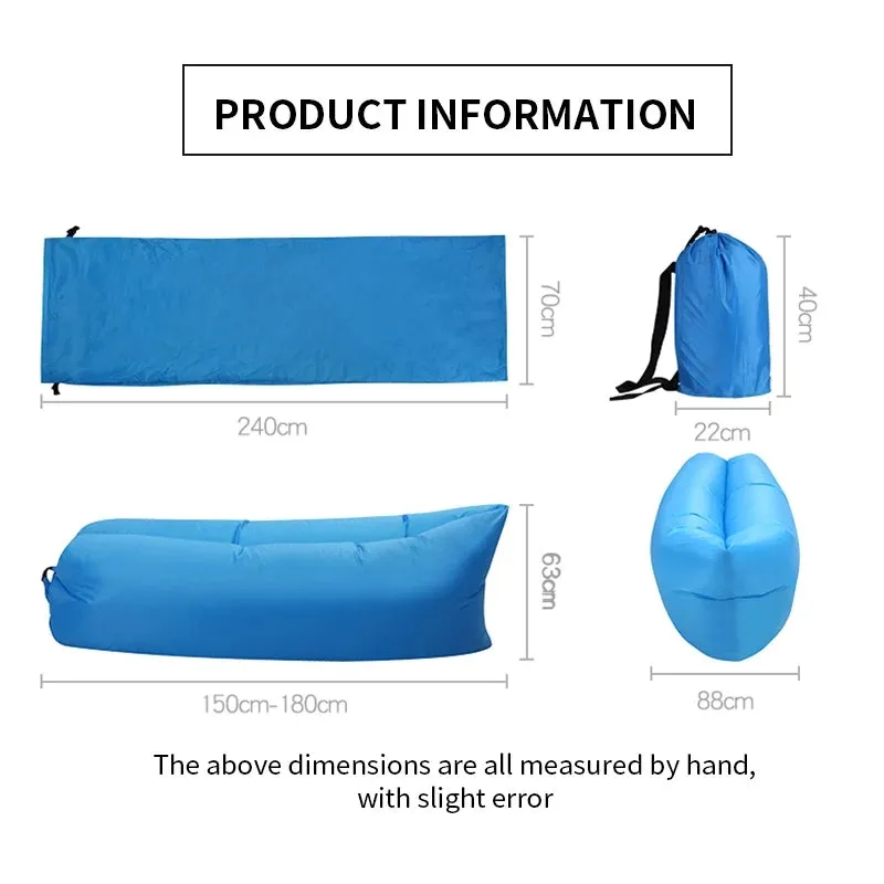 Inflatable Lounger Air Sofa Couch, Portable Waterproof Anti-Air Leaking for Indoor/Outdoor, Camping, Traveling