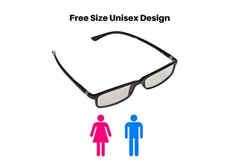 Intellilens Nvision Unisex Power Reading Blue Cut Anti Reflection Full Frame Spectacles Glasses For Mobile Laptop Tablet Computer - ( 2.75, Black)