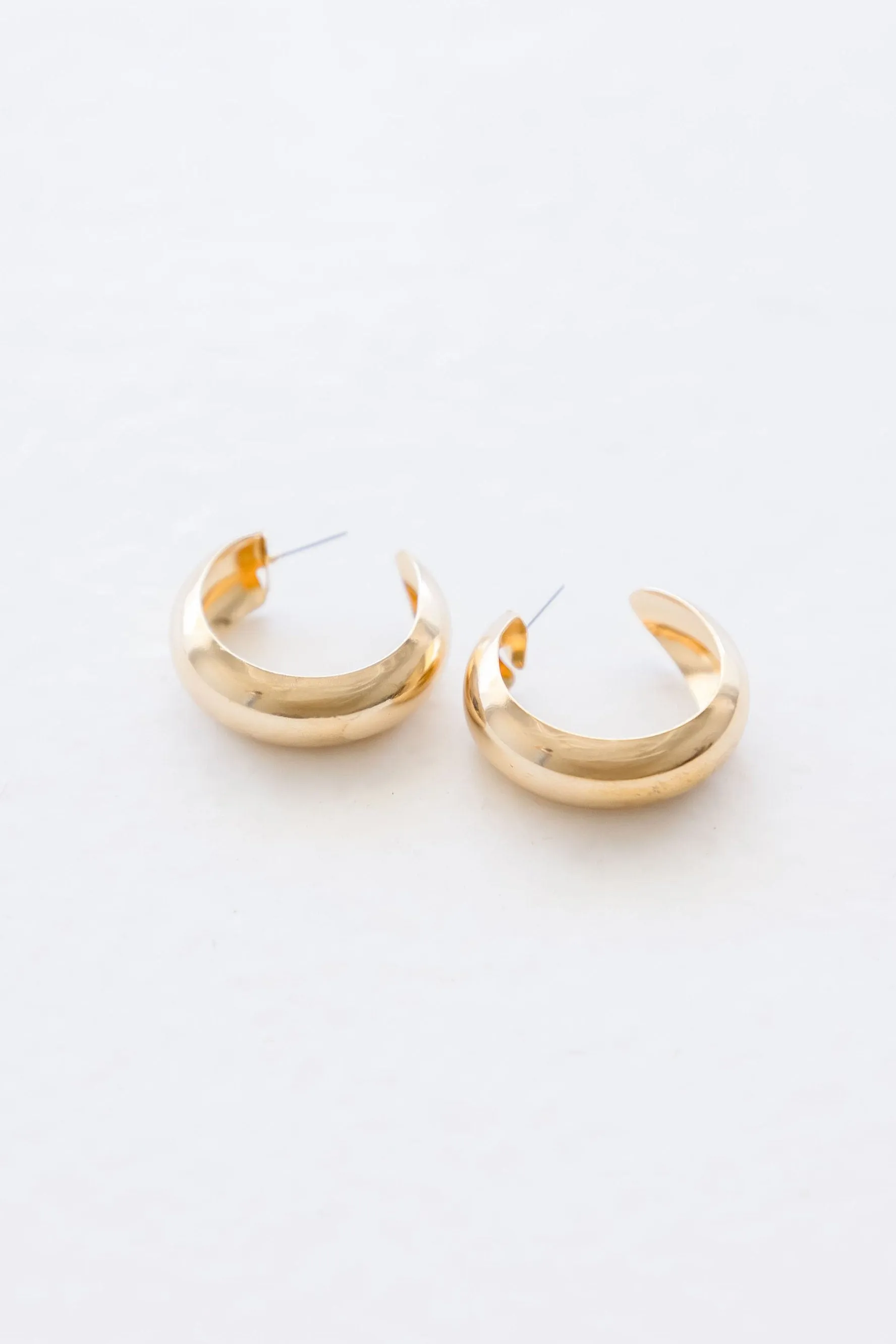 Jenna Chunky Hoop Earrings Gold