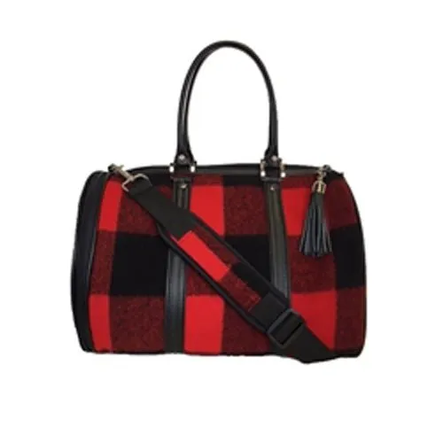 JL Duffel - Red Buffalo Wool Plaid