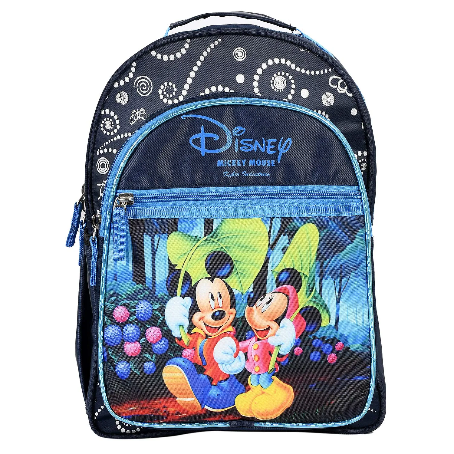 Kuber Industries Disney Print Unisex School Bag|Kids School Backpack|School Bag For Girls, Boys|Disney Mickey Minnie Mouse|Pack of 2 (Small & Medium)|BLUE