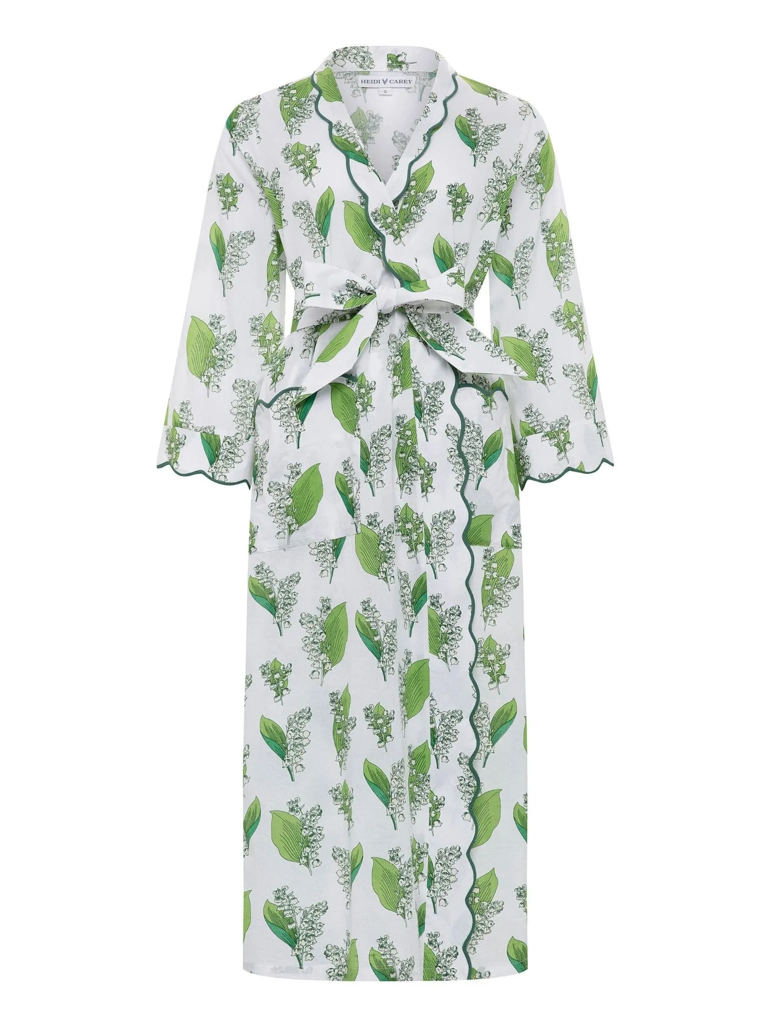 Lily-of-the-valley Classic Robe with Scalloping