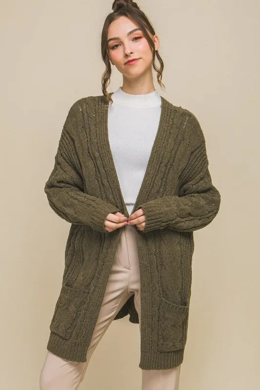 Lisa Cable Knit Cardigan T