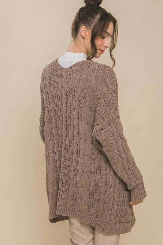 Lisa Cable Knit Cardigan T