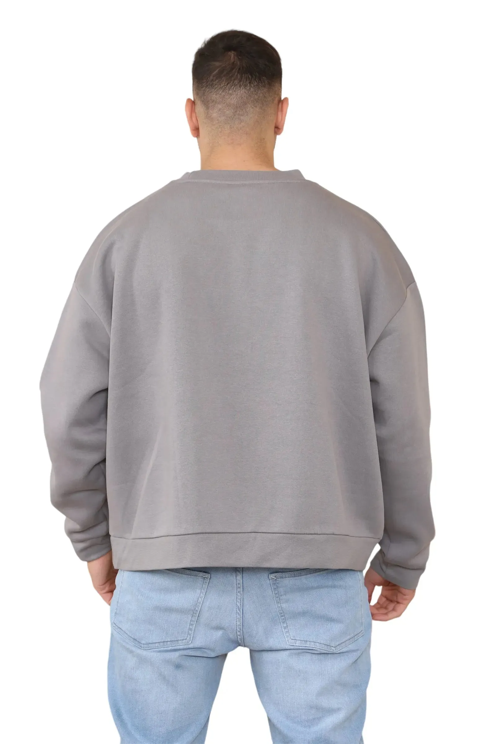 Man Oversized Extended Neck Sweatshirt